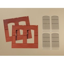 Auhagen HO 80504 &lrm;V�gge 2326B r�d, industriel vindue E&lrm;. Modulsystem