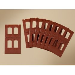 Auhagen HO 80508 &lrm;V�gge 2322A r�d&lrm; &lrm;8 v�gge med vindues�bninger A og B med tand Frieze.&lrm;