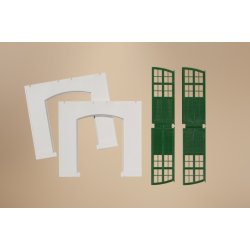 Auhagen HO 80705 &lrm;Vgge 2326C grne porte og hvide vge&lrm;