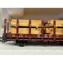 Roco HO 76869 DRG stolpevogn med bremsehus med beladning