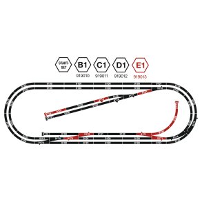 Fleischmann 919013 spor N  Spor s�t E1