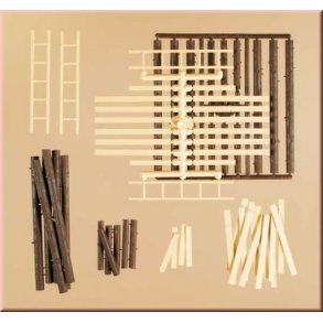 Auhagen HO 42553 Tilbehr st med trstammer & tr