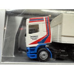 Herpa HO 143470 Scania 143M 470 Iwersen Haugsted med trailer