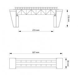 Auhagen HO 11364 Stlbro 327 x 65 x 110 mm