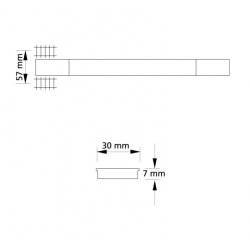 Auhagen 14459 spor N Perron 360 x 30 x 40 mm.