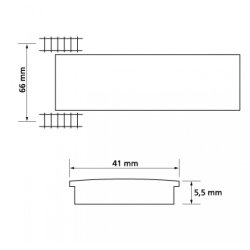 Auhagen 44641 spor N perron uden tagd�kning 250 x 41 x 6 mm