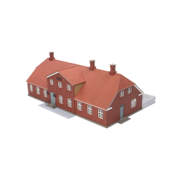 Hobbytrade HO 87380 dansk landsby kro med r�de sten 235 x 108 x 90 mm. Bygges�t
