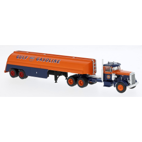 Brekina HO 85763 Peterbilt 281 tank sttevogn Gulf rgang 1955. Nyhed 2024. 