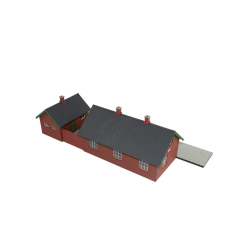 Hobbytrade 87362 landstation i rde sten 406 x 148 x 100 mm. Laserskret byggest 