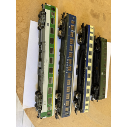 Lot 12 Roco + Lima kleinbahn HO 4 brugte personvogne. Stand se billederne tak