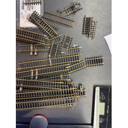 Lot 5 Fleischmann HO brugte Ca 44 stk lige skinner i forskellige lngder Serie 6000