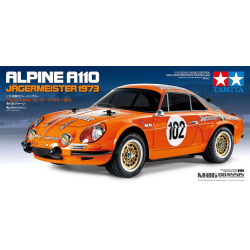 Tamiya 58708  ALPINE A110 JAGERMEISTER 1973 (M-06 CHASSIS) R/C model skala 1:10 Byggest