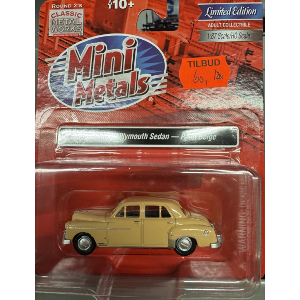 Mini metals HO 30576 Plymouth Sedan, Palm Beige rgang 1950