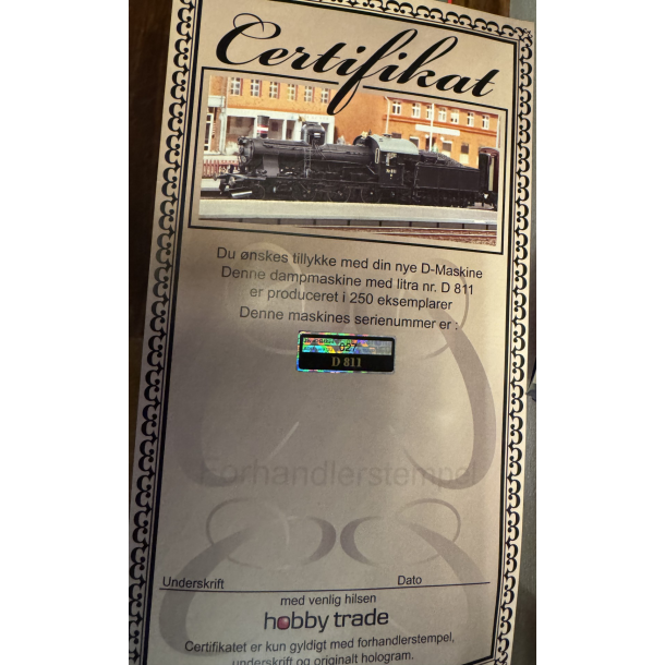 Hobbytrade 150811 DSB damplok Litra D 811 til analog j�vnstr�m drift