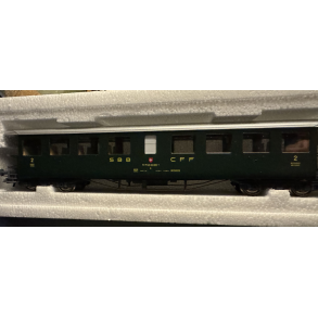 Roco 45096 SBB personvogn 2 kl. Med indbygget lys