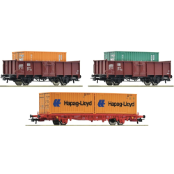 Roco HO 5110003 DB AG digital DCC diesellok BR 232 Ludmilla med 3 godsvogne