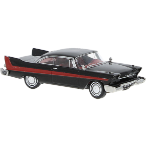 Brekina HO 19682 Plymouth Fury sort/r�d. Nyhed 2025