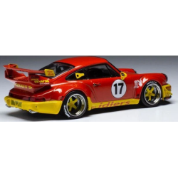 IXO moc317 Porsche 911 911 RWB 964 No17 r�d/gul �rgang 1992. Skala 1:43