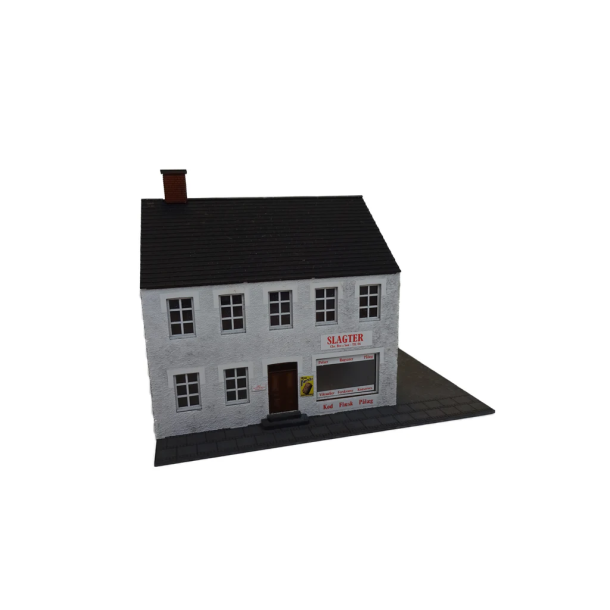 Hobbytrade 87204 Byhus Bygning med slagter 160 x 135 x 120 -mm