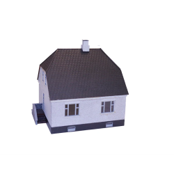 Hobbytrade HO 87286 Murermestervilla i hvid puds 100 X 115 X 105 mm. lasercut dele samt 3D print