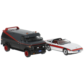 Brekina HO 90501 s�t med GMC Vandura og Chevrolet Corvette C4. Nyhed 2026