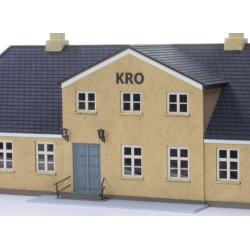 Hobbytrade HO 87382 Dansk landsbykro med gul puds. 235 x 108 x 90 mm. Byggest