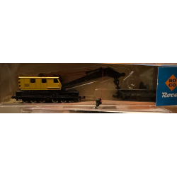 Roco 02350B spor N DB vedligeholdelseskran med fladvogn