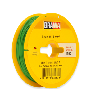 Brawa 3153 ledning grn 25 meter 0,14 mm 