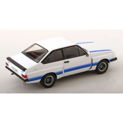 Modelcar Group 18350 Ford Escort MK II R White with blue bonnet stripes. Skala 1:18
