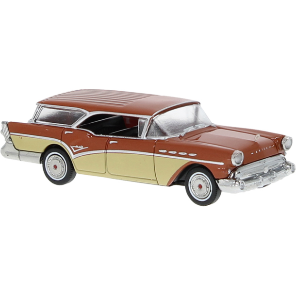 Brekina HO 18179 Buick Century Caballero beige/orange rgang 1957. Nyhed 2025