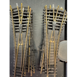 Lot Fleischmann HO brugte sporskifte. 10 stk brugte Fleischmann ho 6144+6143 manuel sporskifter