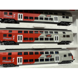 Mrklin 43540 BB 3 dobbeltdkkere CityShuttle-vogne med styrvogn