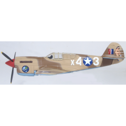Oxford Diecast AC127   1943 Curtiss P40-F Warhawk X43 - Miss Memphis - Nordafrika skala 1:72