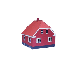 Hobbytrade HO 87285 Dansk murermestervilla i r�de sten Lasercut med 3D printede dele