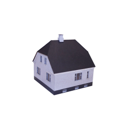Hobbytrade HO 87286 Murermestervilla i hvid puds 100 X 115 X 105 mm. lasercut dele samt 3D print