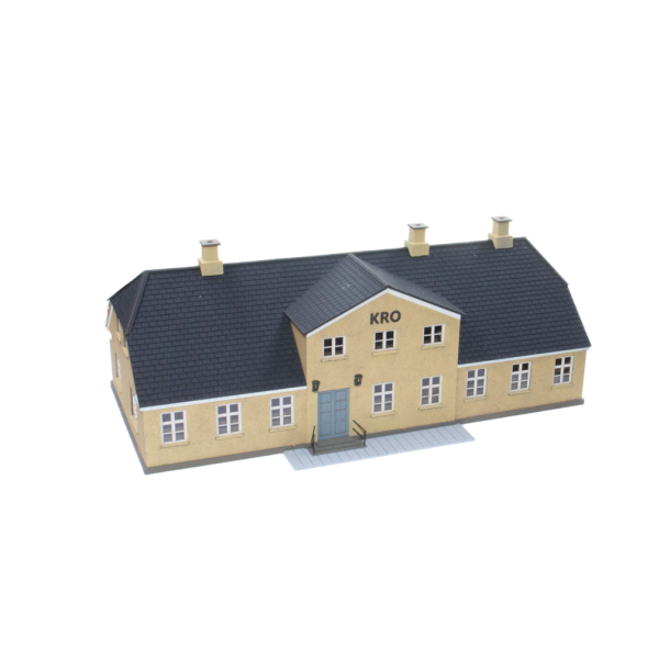 Hobbytrade HO 87382 Dansk landsbykro med gul puds. 235 x 108 x 90 mm. Byggest