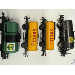 Lot 8 Fleischmann/Lima HO DB tankvogne 4 stk. Brugt Stand se billederne