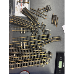 Lot 5 Fleischmann HO brugte Ca 44 stk lige skinner i forskellige lngder Serie 6000