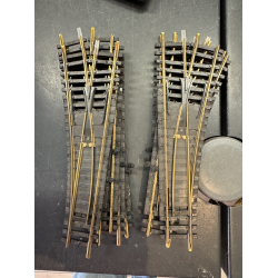 Lot Fleischmann HO brugte sporskifte. 10 stk brugte Fleischmann ho 6144+6143 manuel sporskifter