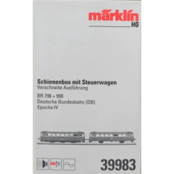 M�rklin 39983 Vinter udgave DB skinnebus s�t med indvendig belysning og MFX samt diesellyd 