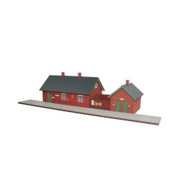 Hobbytrade 87362 landstation i rde sten 406 x 148 x 100 mm. Laserskret byggest 