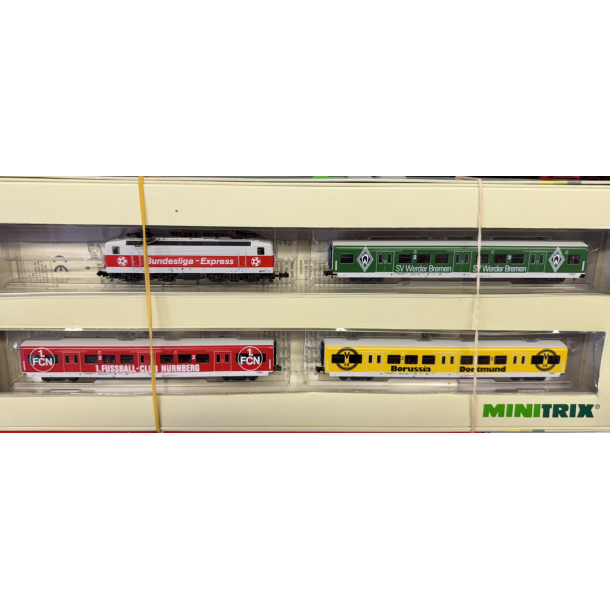 Minitrix 11091 spor N DB togst S-Bahnwagen 2.Kl.Borussia Dortmund