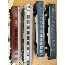 Lot 4 Fleischmann og lima HO 4 Brugte personvogne i pn stand. Slges uden garanti 