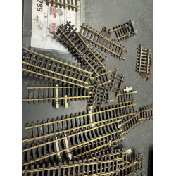 Lot 5 Fleischmann HO brugte Ca 44 stk lige skinner i forskellige lngder Serie 6000