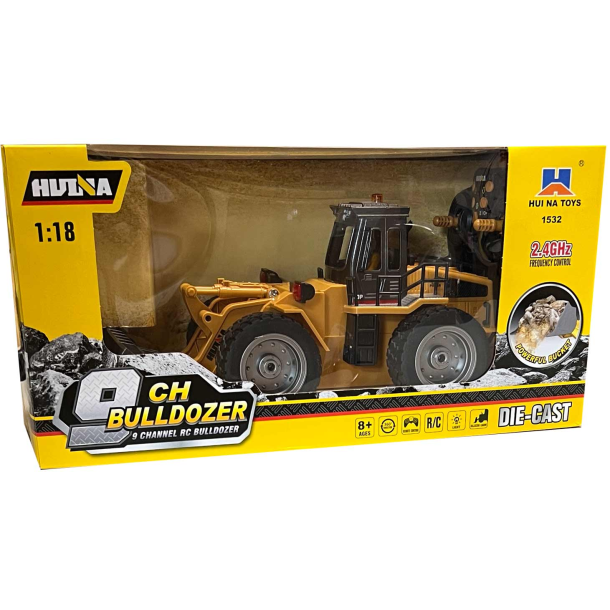 Huina 1532 Fjernstyret bulldozer R/C 2,4 GHz Skala 1:18