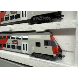 Mrklin 43540 BB 3 dobbeltdkkere CityShuttle-vogne med styrvogn