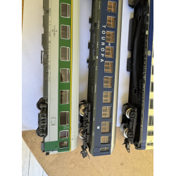 Lot 12 Roco + Lima kleinbahn HO 4 brugte personvogne. Stand se billederne tak