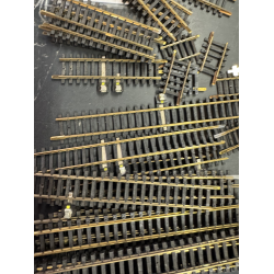 Lot 5 Fleischmann HO brugte Ca 44 stk lige skinner i forskellige lngder Serie 6000