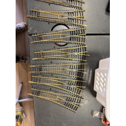 Lot Fleischmann HO brugte sporskifte. 10 stk brugte Fleischmann ho 6144+6143 manuel sporskifter