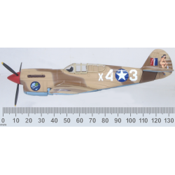 Oxford Diecast AC127   1943 Curtiss P40-F Warhawk X43 - Miss Memphis - Nordafrika skala 1:72